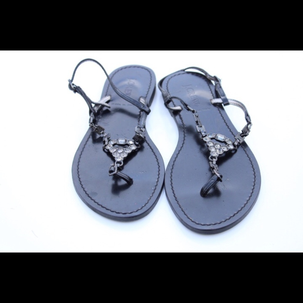J. Crew jeweled Capri sandals